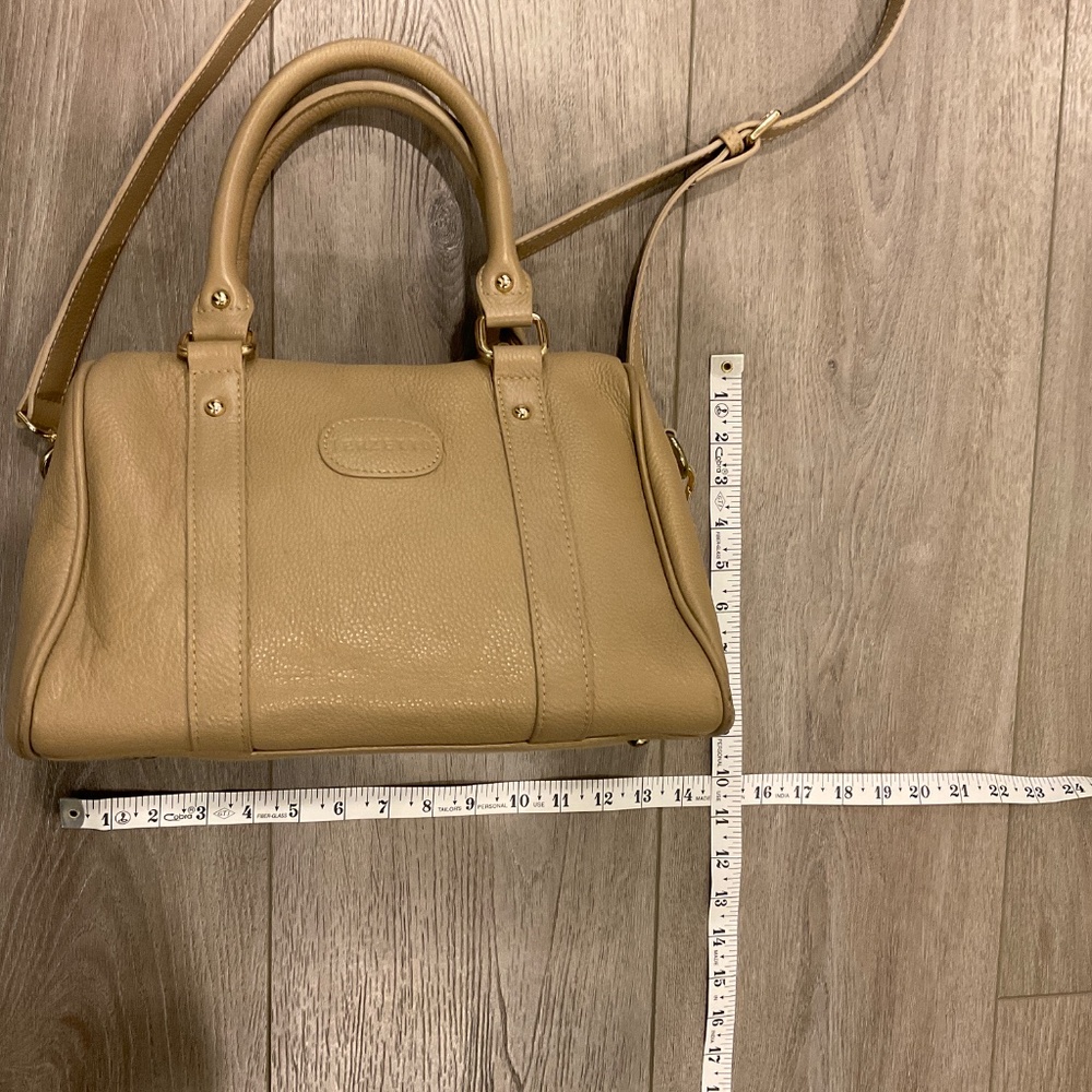 TERZETTO Loreto Pebble Leather Satchel/Shoulder in Camel - Picture 7 of 12